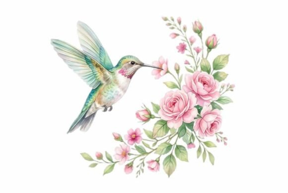 Download Delicate Hummingbird Hovering Near Pink - Premium Bundle