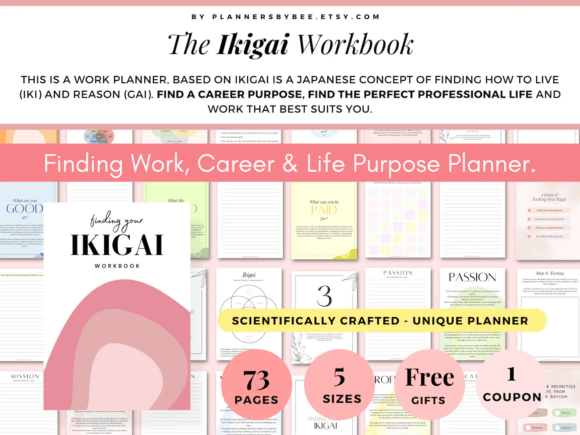 Download Ikigai Workbook, Best Work &amp; Career Plan - Premium Resources